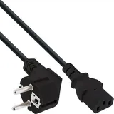 InLine 60er B-Pack InLine Netzkabel, Schutzk. gew. / Kaltgeräte ST C13, schwarz, 0,5m