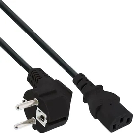 InLine 60er B-Pack InLine Netzkabel, Schutzk. gew. / Kaltgeräte ST C13, schwarz, 0,5m