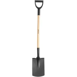Gartenspaten 114cm aus Stahl, mit Holzstiel und D-Griff