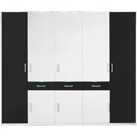 Priess Kleiderschrank 230 x 193 x 55 cm Schwarz