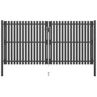 vidaXL Gartentor Stahl 400 x 225 cm Anthrazit