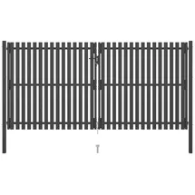 vidaXL Gartentor Stahl 400 x 225 cm Anthrazit