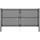 vidaXL Gartentor Stahl 400 x 225 cm Anthrazit