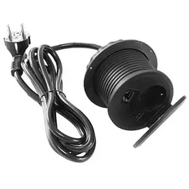 Hammerbacher Tischsteckdose 2,0 m Schwarz 1 St.