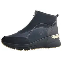Rieker Damenschuhe Stiefeletten Reißverschluss Schwarz Freizeit, Schuhgröße:39 EU - 39 EU
