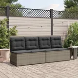Gartenbank Grau Poly-rattan