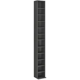 [en.casa] Tynset CD-Regal 20 x 20 x 175 cm Dunkelgrau