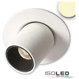 ISOLED LED Einbauleuchte Pipe MiniAMP weiß, 3W, 24V DC, warmweiß, dimmbar