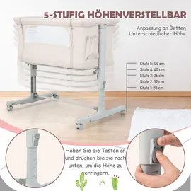 Costway Beistellbett Beige 70 x 140 cm