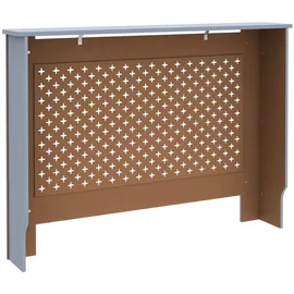 vidaXL Heizkörperverkleidung Anthrazit 112x19x81,5 cm MDF - Grau