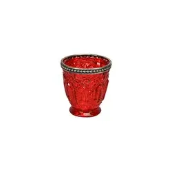 Windlicht Glas rot 650770007402 7,5x8cm