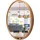 stolarnia pika Runder Wandspiegel 80 x 80 cm Braun