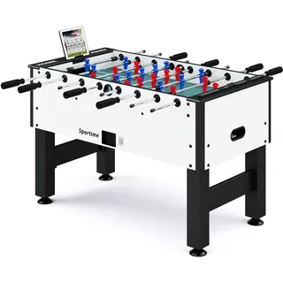 Sportime Tischkicker Connect & Play | Profi Kickertisch mit App-Funktion | Laminiertes Spielfeld, Gleitlager, Niveauausgleich, Zählwerke | In versch. Farben | 142x75x87,5 cm | 63 kg