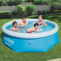 BESTWAY Swimmingpool Aufblasbar Rund Fast Set 244x66 cm 57265