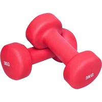 GORILLA SPORTS Hantel-Set Gymnastikhanteln Vinyl Rot 6 kg - 2 x 3 kg, (Set) Einheitsgröße rot Hanteln Gewichte Fitnessgeräte