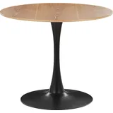 Beliani Esstisch 90 x 74 x 90 cm braun/schwarz