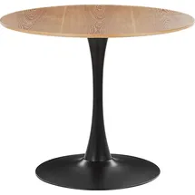 Beliani Esstisch 90 x 74 x 90 cm braun/schwarz