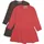 MINYMO Sweat Dress LS (2-pack) tomato puree (444) 122