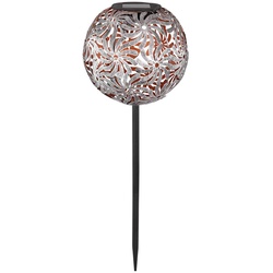 LED Solar Außen Bereich Steck Leuchte Garten Dekor Geflecht Kugel Erdspieß Hof Lampe