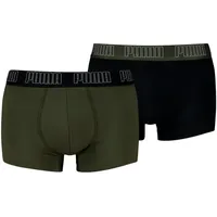 Puma Boxer Trunk Boxershorts Men Everyday Unterhose Unterwäsche 2er Pack, GRÜN S