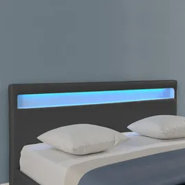 Corium LED Polsterbett Paris 140x200cm Dunkelgrau