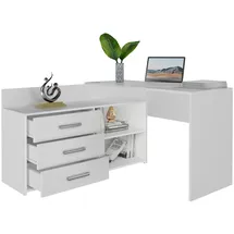 Topeshop Eckschreibtisch DANY Weiß