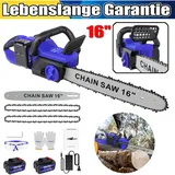 Dayplus - Akku-Kettensäge Elektro Kettensägen 16" Handkettensäge mit Ladegerät/2tlg Akku