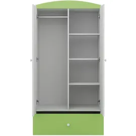 raumhirsch furniture Kinderkleiderschrank 90 x 175 x 52 cm Holzwerkstoff grün