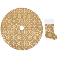 vidaXL Weihnachtsbaumdecke 90 cm Gelb