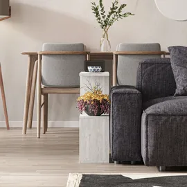 Decortie Beistelltisch Homemania ca. 60x20x60 cm Weiß/Eiche