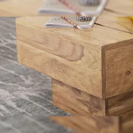 KADIMA DESIGN Beistelltisch Massivholz Wohnzimmertisch 44 x 44 x 30 cm in Akazie | Gr.: onesize