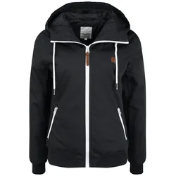Kurzjacke OXMO "Kurzjacke OXTilla", Damen, Gr. XS, blau (insignia b), Obermaterial: 65% Polyester PES. 35% Baumwolle CO., Jacken Kurzjacke