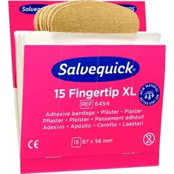Salvequick Nachfüllpack 6x 15 Pflaster Fingerspitzen extra groß, 87 x 56mm