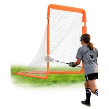 Vevor Lacrosse-Tor, 4' x 4' kleines Kinder-Lacrosse-Netz, faltbares tragbares Lacrosse-Tor mit Tragetasche, Eisenrahmen-Hinterhof-Trainingsausrüstung, schneller und einfacher Aufbau, perfekt für Jugen