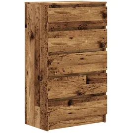 vidaXL Schubladenschrank Altholz-Optik 60x36x103 cm Holzwerkstoff