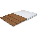 MR GROUP Matratzentopper MEGA COCO 140 x 200 cm Topper, Kokos Topper Höhe ca. 4 cm H5 Matratzenauflage hohe Festigkeit weiß Mikrofaser