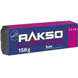 RAKSO Stahlwolle 030103, Späne, fein, zum Reinigen und Schleifen, 150g