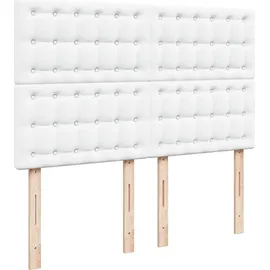 vidaXL Boxspringbett 140 x 200 cm Weiß