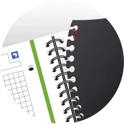 Oxford Projectbook Studium A4+ kariert 5mm 70 Blatt 90 g/qm Optik Paper farbig sortiert Packung mit 5 Stück