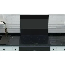 ALLboards Herdabdeckplatte Schneidebrett Glas 1-tlg. 52 x 60 cm Schwarz