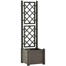 vidaXL Pflanzkübel mit Spalier 43x43x142 cm PP Anthrazit