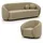 s-style möbel 3-1 Garnitur Bouclé 3-Sitzer + 1-Sitzer Beige