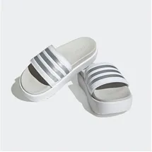 adidas Platform adilette Cloud White / Zero Metalic / Grey One 43    