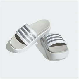 adidas Platform adilette Cloud White / Zero Metalic / Grey One 43    