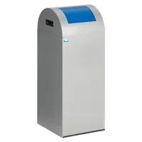 Proregal Wertstoffsammler 60 l Silber-Blau
