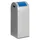 Proregal Wertstoffsammler 60 l Silber-Blau