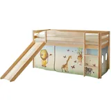 90 x 200 cm Kiefer massiv natur safari