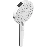 CORNAT Handbrause "Simply" 115 mm Kopfdurchmesser - verchromt - 3 Strahlarten: Normal-, Impuls- & Kombination - Anti-Kalk & Wasserspartaste / ECO-Brausekopf für Dusche & Badewanne / TECB3484