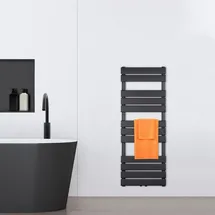 VILSTEIN Badheizkörper 1200 x 450 mm 564 W schwarz Mittelventil