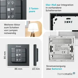 Homematic IP Wandtaster 6-fach anthrazit